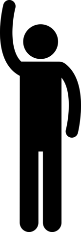 Raising Hand Silhouette Silhouette Cutting Svg Files, Free Vectors File